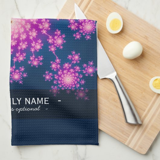 Happy New Year Fraktal Handtuch (Viertel Falte)