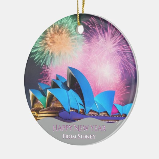 Happy New Year from Sidney Customizable Ornament (Links)