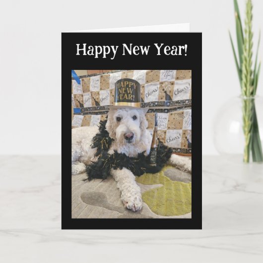 Happy New Year from the dog Karte (Vorderseite)