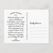 Happy New Year Fun Modern Typografy 2 Fotos Postkarte (Rückseite)