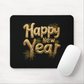 Happy New Year Funny Fireworks New Year Eve Party Mousepad (Mit Mouse)