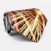 Happy New Year | Funny Fireworks Pattern Krawatte (Gerollt)