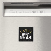 Happy New Year Funny Magnet (In Situ (Geschirrspüler))