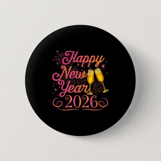 Happy New Year Funny Matching Family New Years Eve Button (Vorderseite)