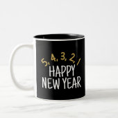 Happy New Year Funny Zweifarbige Tasse (Links)