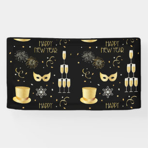 Happy New Year GB 1,6x3 Vinyl Banner