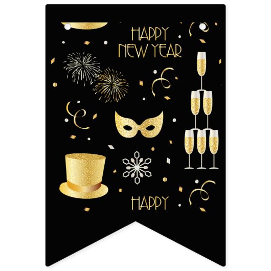 Happy New Year GB Bunting Banner (Zweite Fahne)