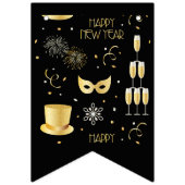 Happy New Year GB Bunting Banner (Dritte Fahne)