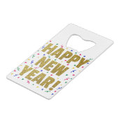 Happy New Year Geldbeutel Flaschenöffner (Rückseite Schrägansicht)