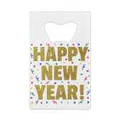 Happy New Year Geldbeutel Flaschenöffner (Rückseite)
