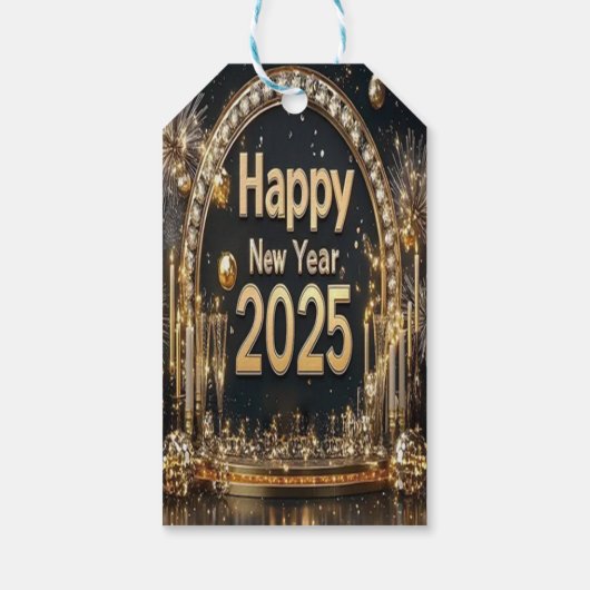 Happy New Year Geschenkanhänger (Rückseite)