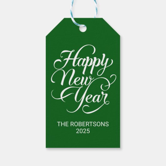 Happy New Year Geschenkanhänger (Rückseite)