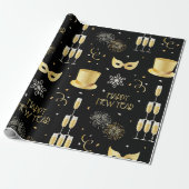 Happy New Year Geschenkpapier (Ungerollt)