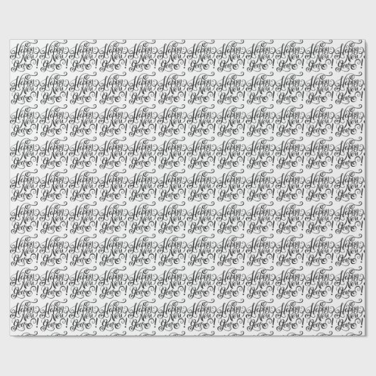 Happy  New Year  Geschenkpapier (Flach)