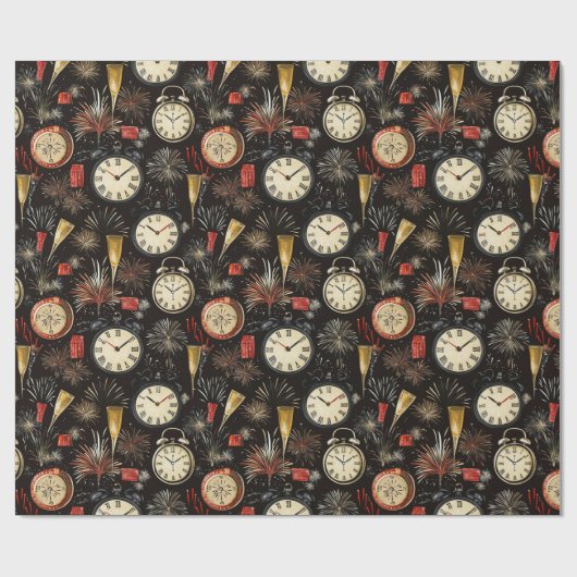 Happy New Year Geschenkpapier (Flach)