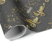 Happy New Year Geschenkpapier (Rolleneckpunkt)
