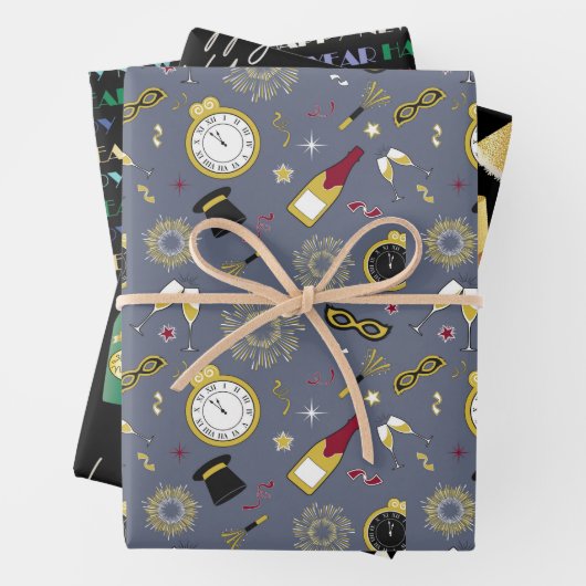 Happy New Year Geschenkpapier Set (Beispiel)