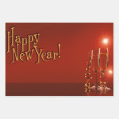 Happy New Year Geschenkpapier Set (Vorderseite)
