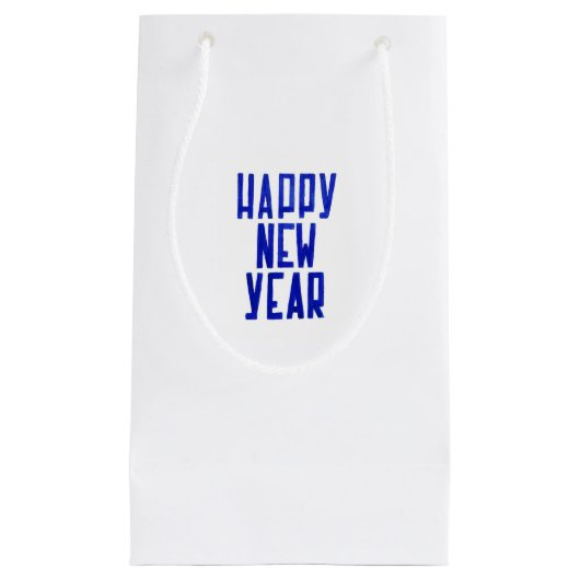 Happy New Year Geschenktasche Blue Buchstaben Kleine Geschenktüte (Vorderseite)