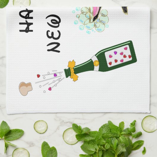 Happy New Year Geschirrtuch (Gefaltet)