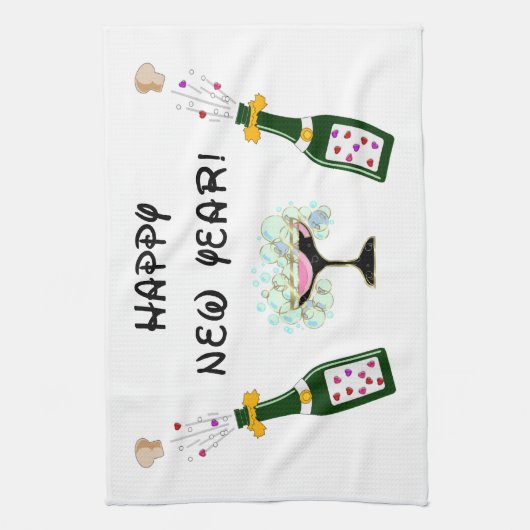 Happy New Year Geschirrtuch (Vertikal)