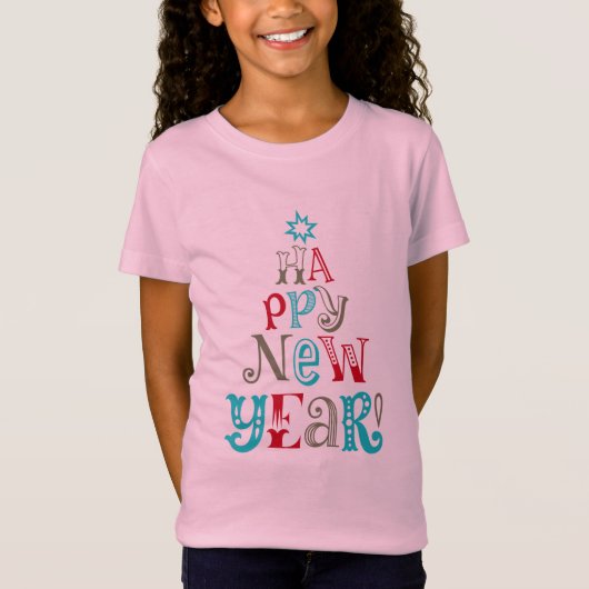 Happy New Year Girl's T - Shirt (Vorderseite)
