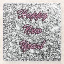 Happy New Year Glasuntersetzer