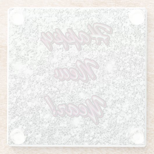 Happy New Year Glasuntersetzer (Rückseite)