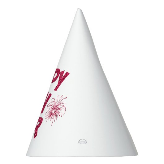 Happy New Year Glitzer Partyhütchen (Rechts)