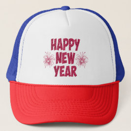 Happy New Year Glitzer Truckerkappe