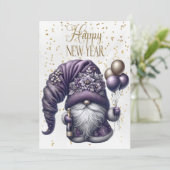 Happy New Year Gnome Ankündigung (Stehend Vorderseite)