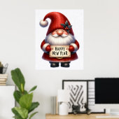 Happy New Year Gnome Poster (Heimbüro)