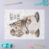 Happy New Year Gnome Seidenpapier (Basteln)