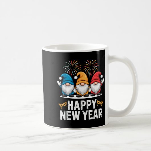 Happy New Year Gnomes For Party Lovers And Festive Kaffeetasse (Rechts)