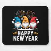 Happy New Year Gnomes For Party Lovers And Festive Mousepad (Vorne)