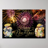 Happy New Year Gnomes Poster (Vorne)
