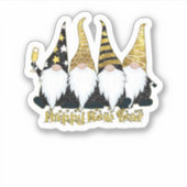 Happy New Year Gnomes Sticker (Vorderseite)