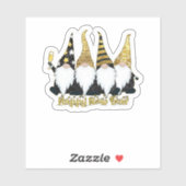 Happy New Year Gnomes Sticker (Blatt)