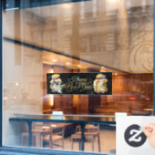 Happy New Year Gnomes Window Cloning Fensteraufkleber (Café-Fenster)