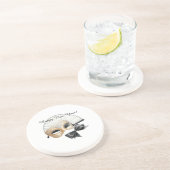 Happy New Year Gold Black Mask Getränkeuntersetzer (Seite)