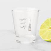 Happy New Year Gold Bottle Schnapsglas (Rückseite)