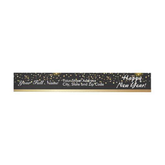 Happy New Year Gold Confetti Bokeh Lichter Muster (Person)