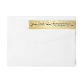 Happy New Year Gold Confetti Bokeh Lichter Muster (Rückseite)