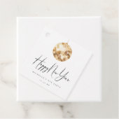 Happy New Year Gold Disco Ball Geschenkanhänger (Beispiel)