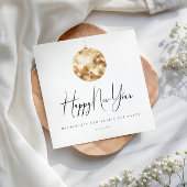 Happy New Year Gold Disco Ball  Serviette