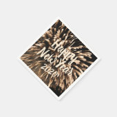 Happy New Year Gold Firework Celebration Foto Serviette (Ecke)