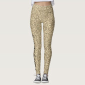 Happy New Year Gold Glitzer Party Womens Leggings (Vorderseite)