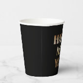 Happy New Year Gold Metallic Text Image Pappbecher (Rechts)