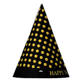 Happy New Year & Gold Polka Dots Partyhütchen (Links)