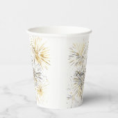 Happy New Year Gold Silver Fireworks Pappbecher (Rechts)